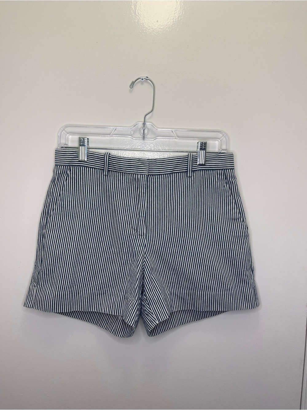 GAP Women’s Tailored Short Striped - Navy/White - 4” Inseam - With Pockets